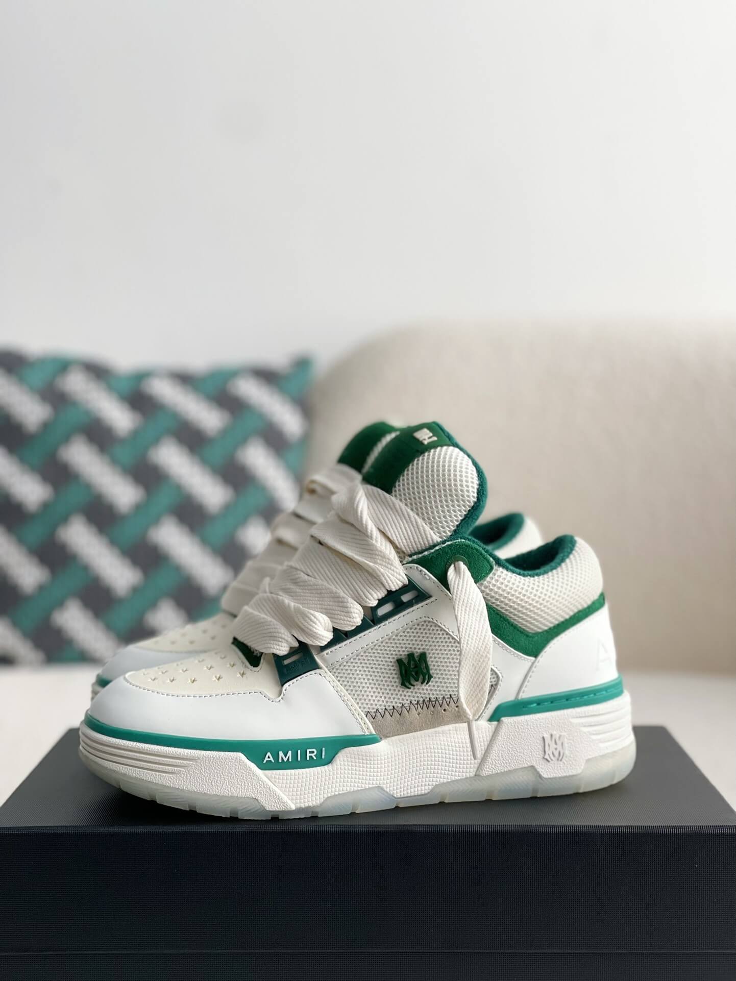 Amiri MA-1 Sneaker – Forest Green & White – HolloShoe