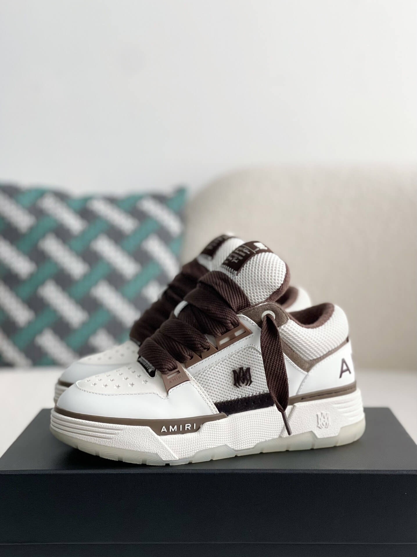 Amiri MA-1 Sneaker – Brown & White – HolloShoe