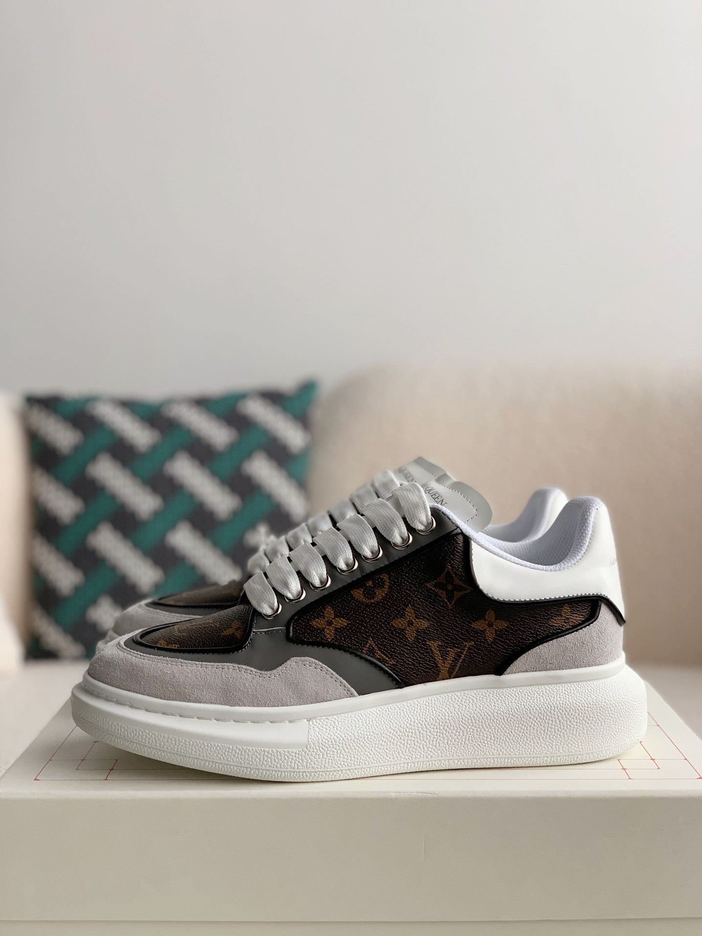 Alexander McQueen x Louis Vuitton Oversized Sneakers with Brown