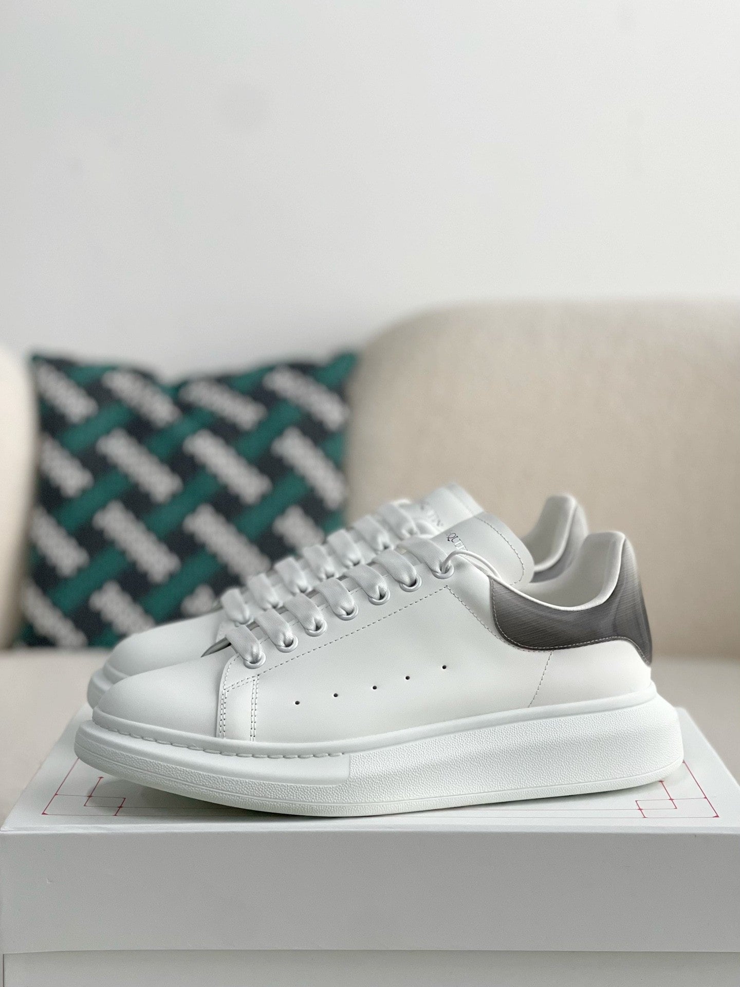 Alexander McQueen Oversized White Sneakers Hollo Shoe