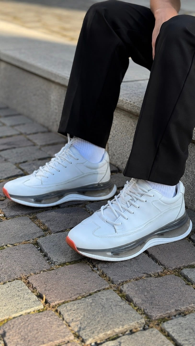Apex Optical White Tech-Mesh Trainers – Hollo Shoe
