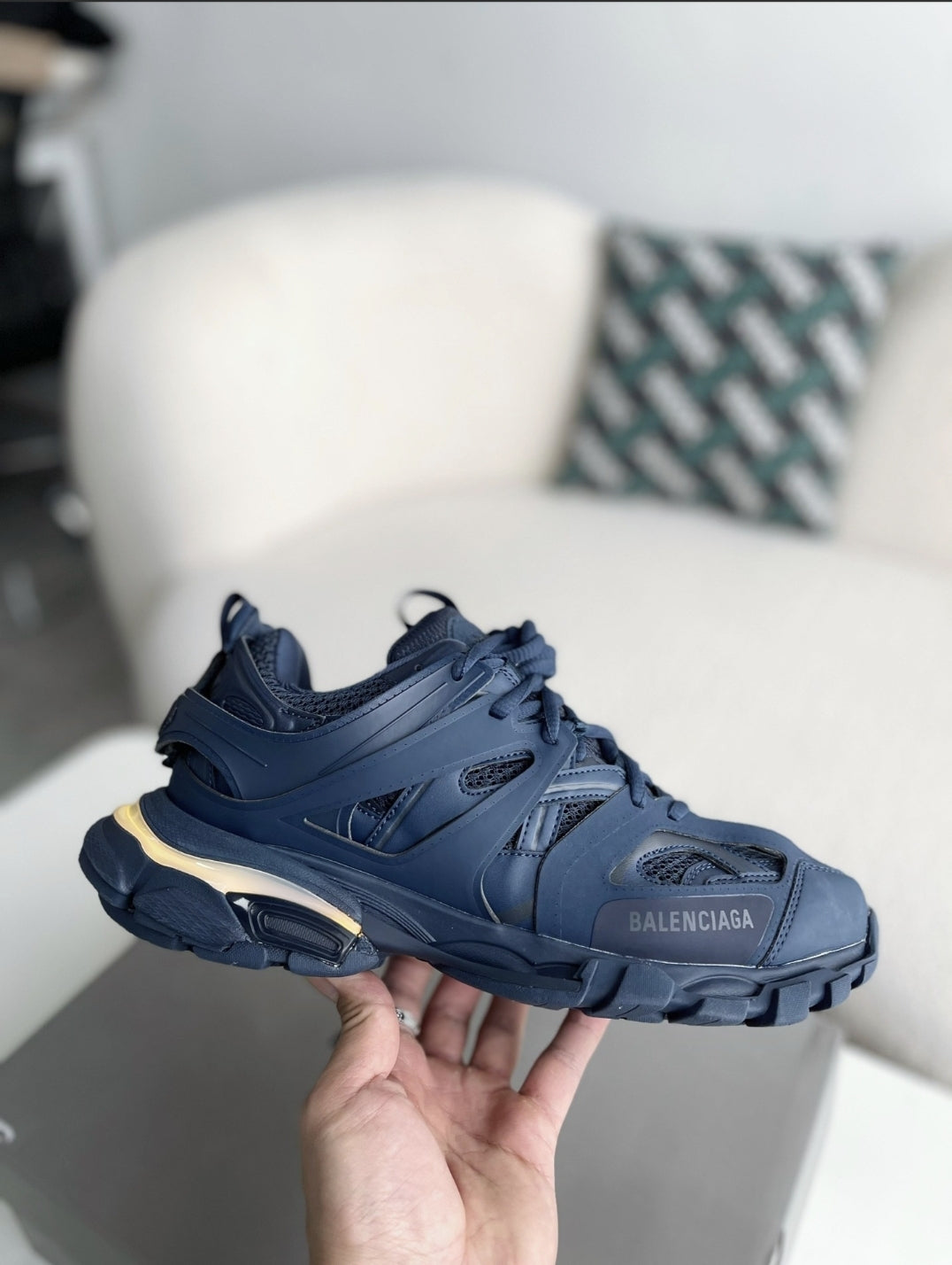 Balenciaga Track.2 Navy Blue Sneaker – Hollo Shoe