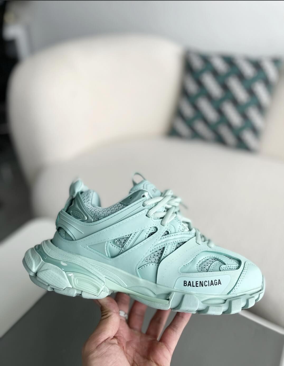 Balenciaga track sneakers green online