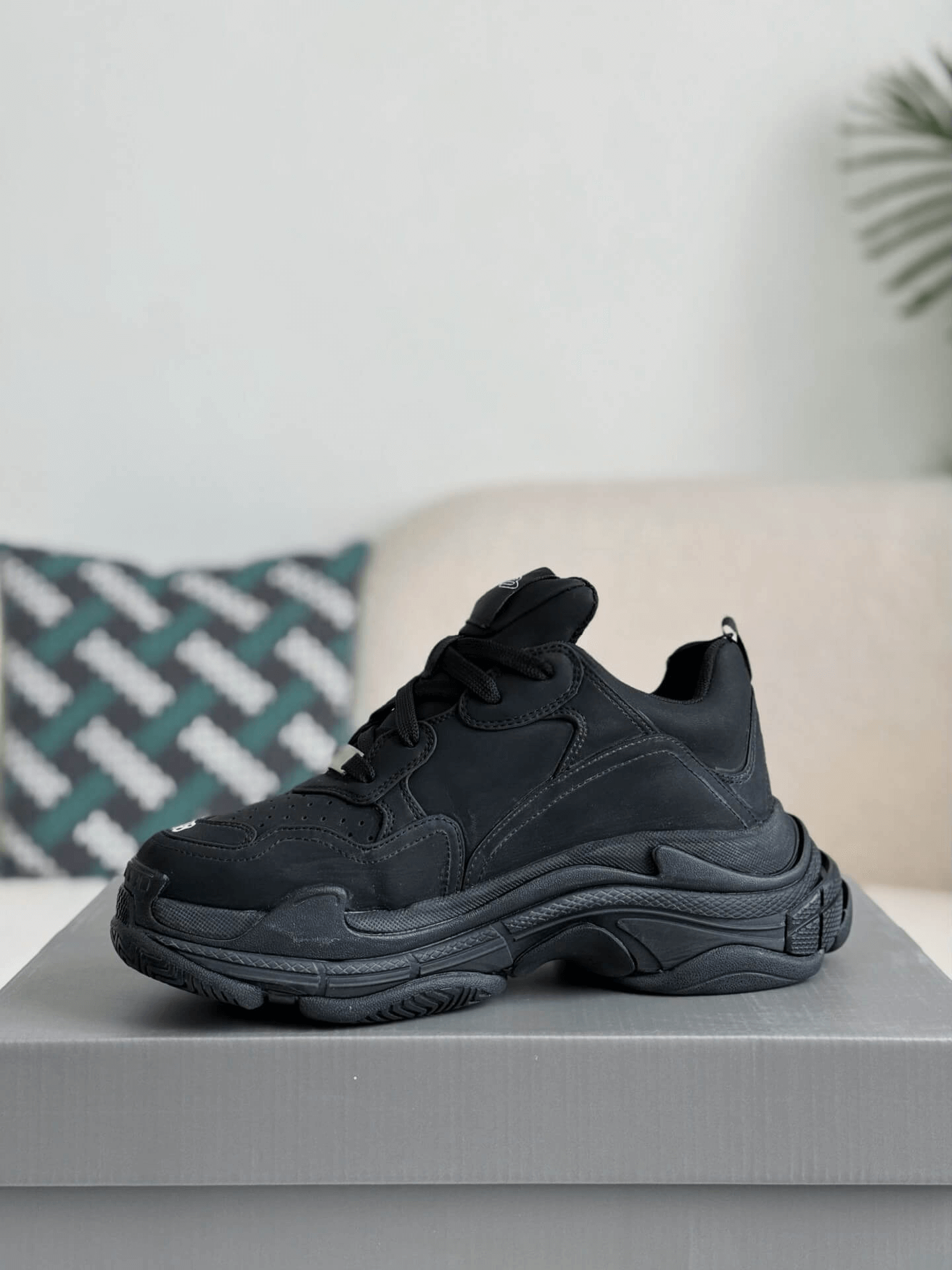 Balenciaga Triple S Sneaker – Full Black Nubuck & Mesh