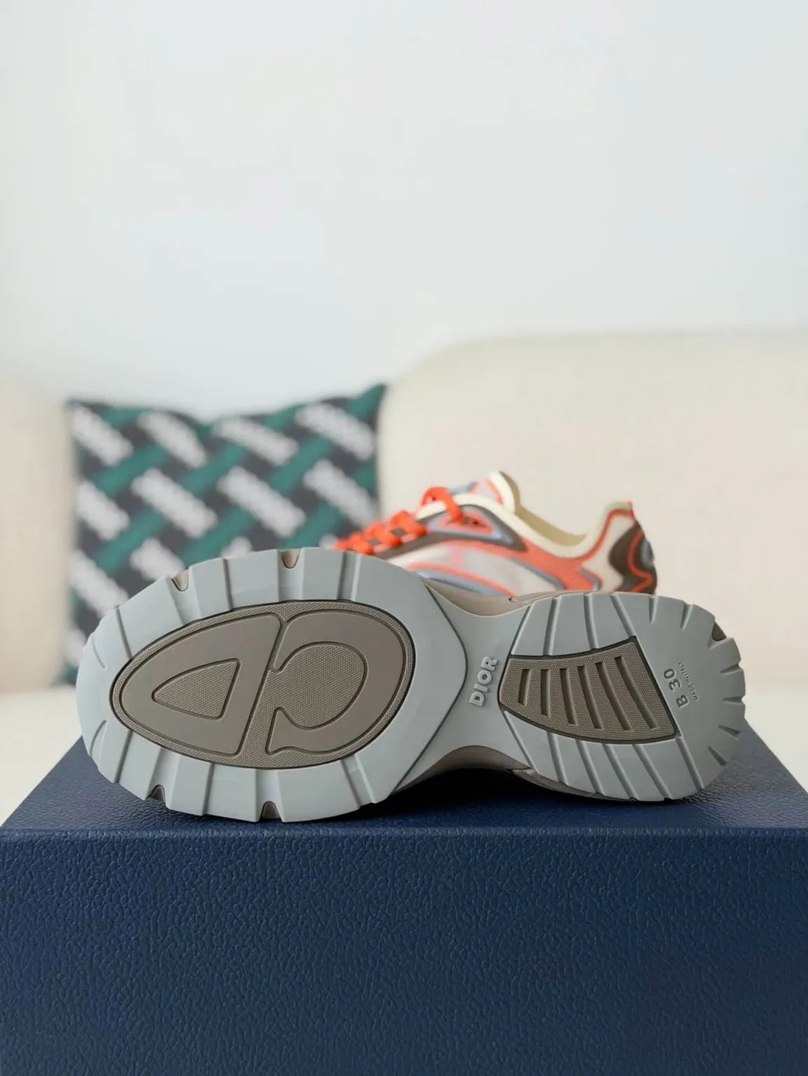 Dior B30 Sneaker – Orange, Brown & White
