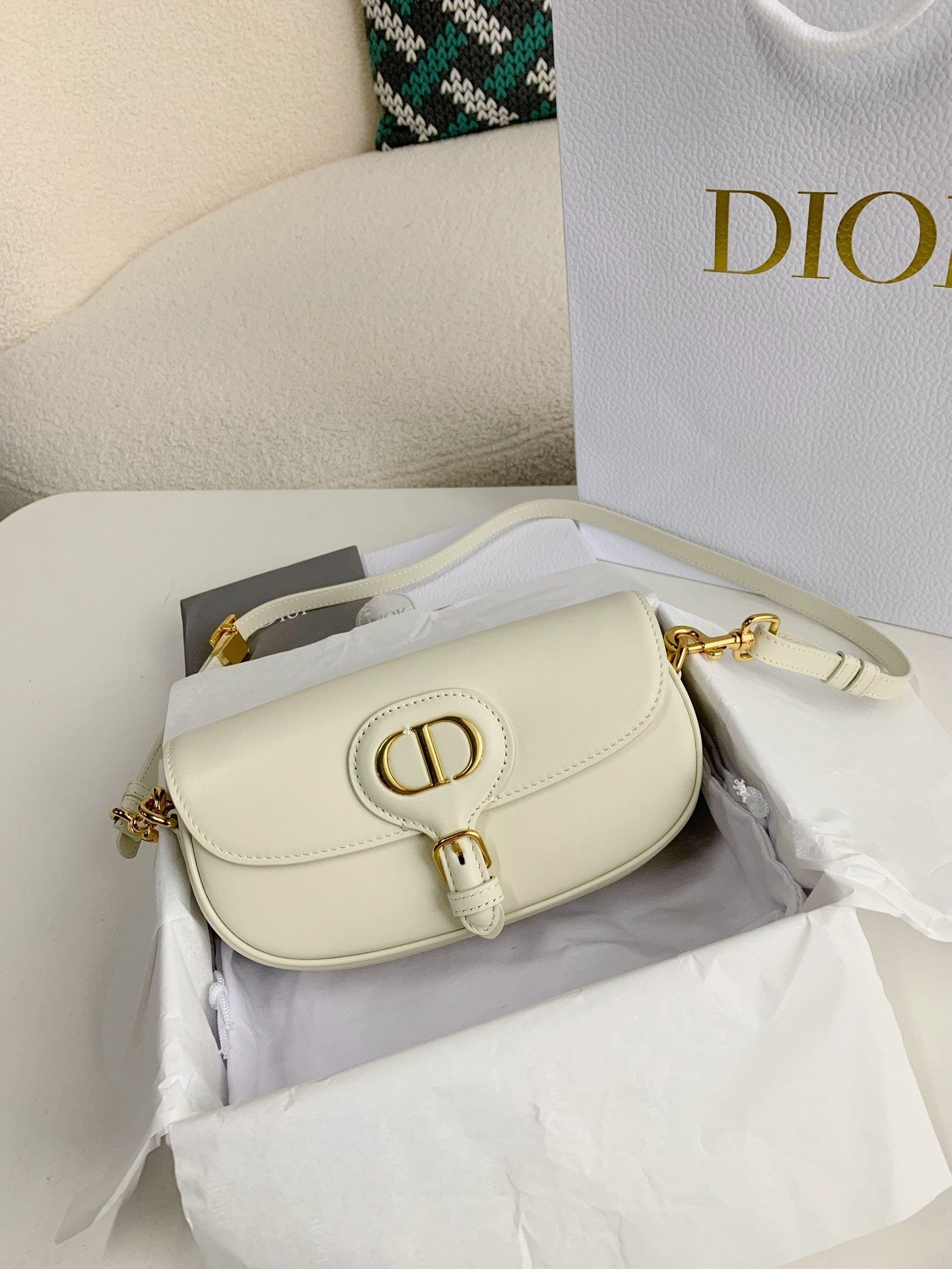 Dior Women Latte Bobby East West Bag Hollo Shoe