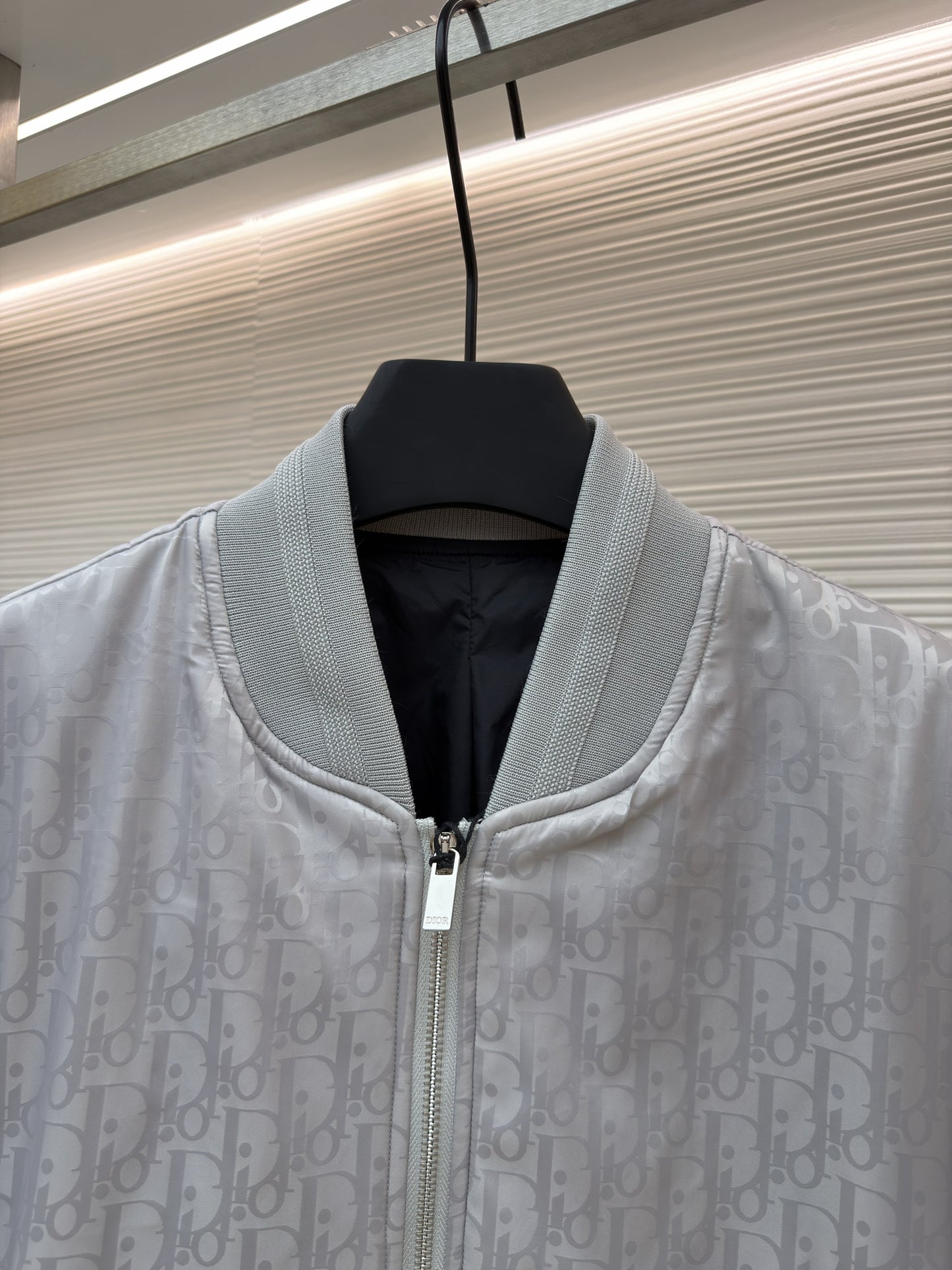 Dior Oblique Silver Bomber Jacket