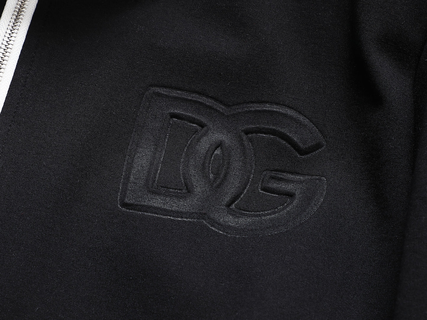Dolce & Gabbana DG Logo Side Band Technical Jersey Tracksuit Black/White