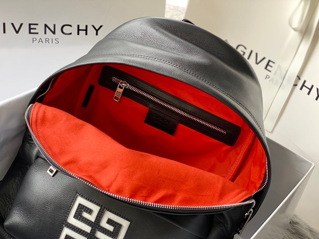 Givenchy Essential U Backpack Black Grained Leather with 4G Logo