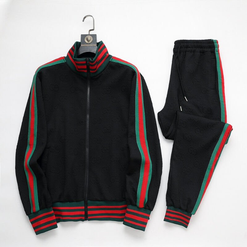 Gucci GG Monogram Embossed Tracksuit Black Web Stripe – HolloShoe