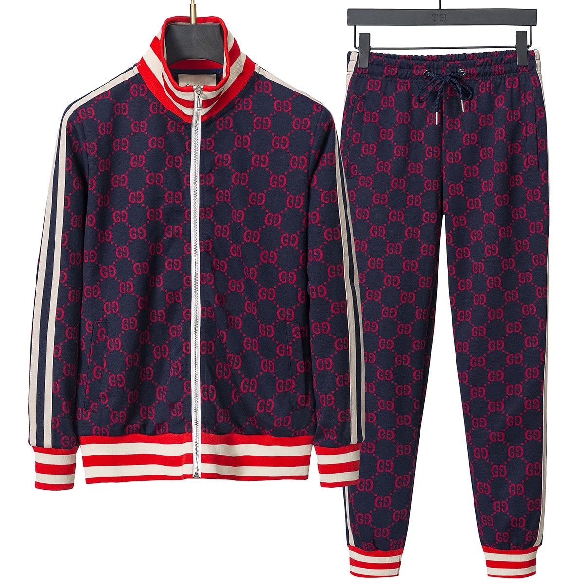 Gucci GG Technical Jersey Red Tracksuit Hollo Shoe