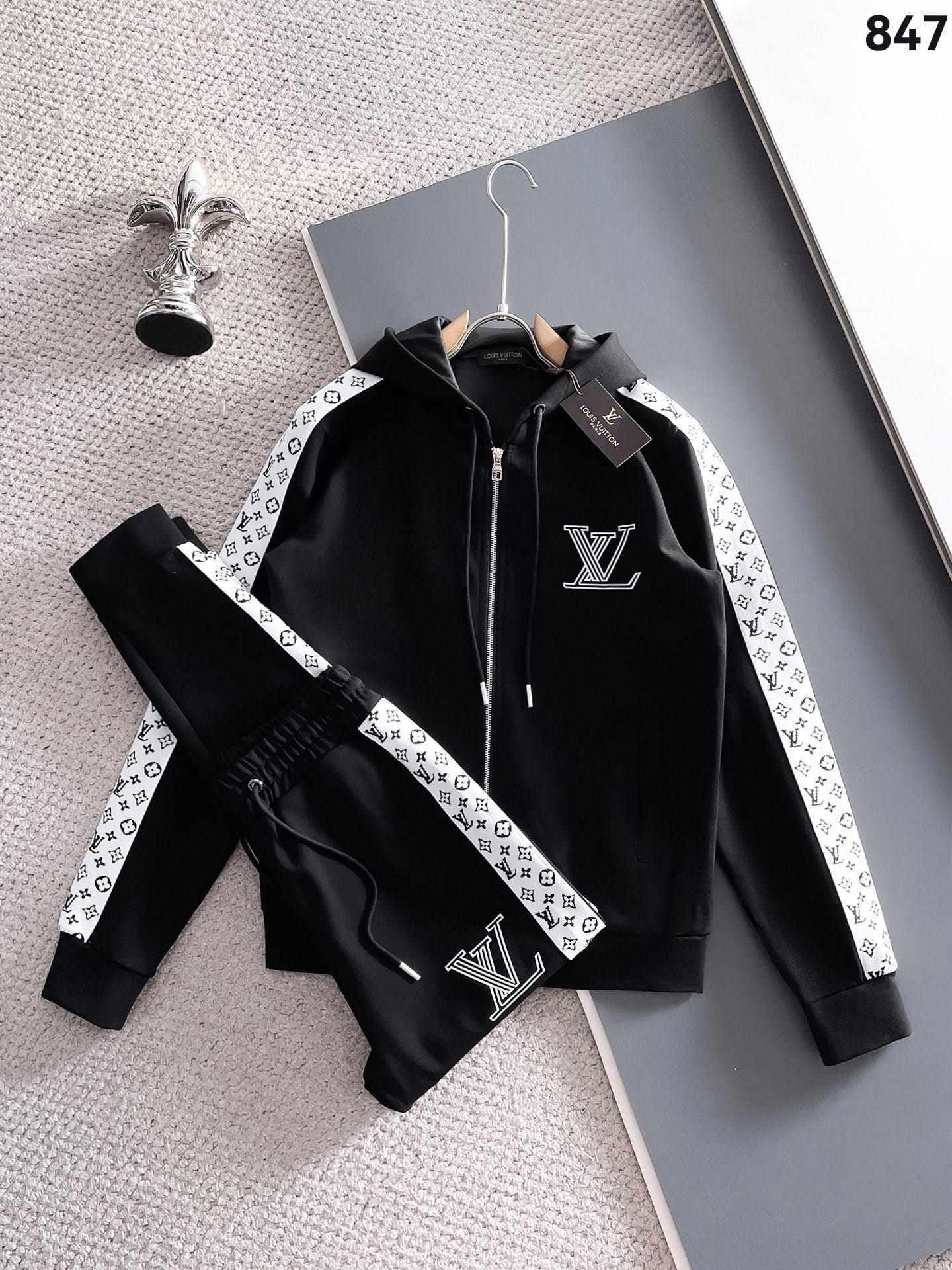 Louis Vuitton LV Graphic Stripe Tracksuit - Black & White Monogram
