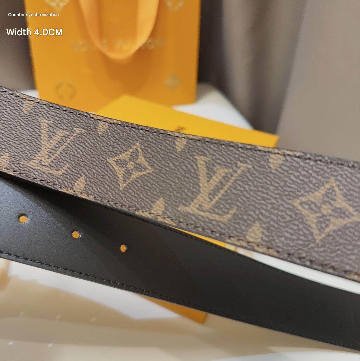Louis Vuitton LV Initiales 40mm Reversible Belt Monogram Canvas Silver Hardware