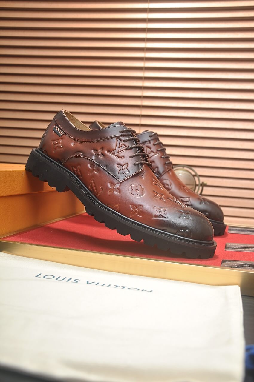 Louis Vuitton Ranger Derby – Cognac Brown Monogram Empreinte Leather