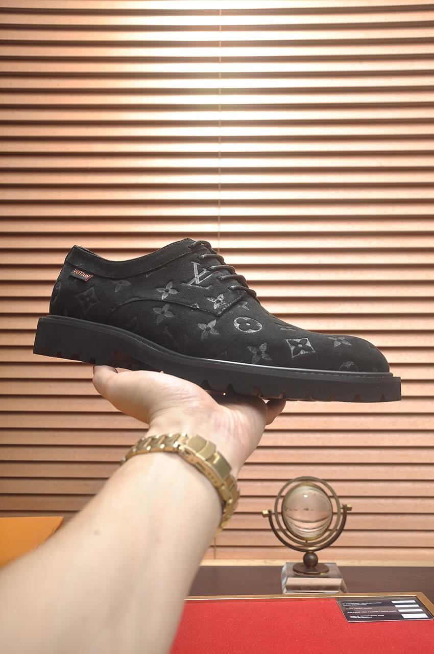 Louis Vuitton Ranger Derby – Black Monogram Suede