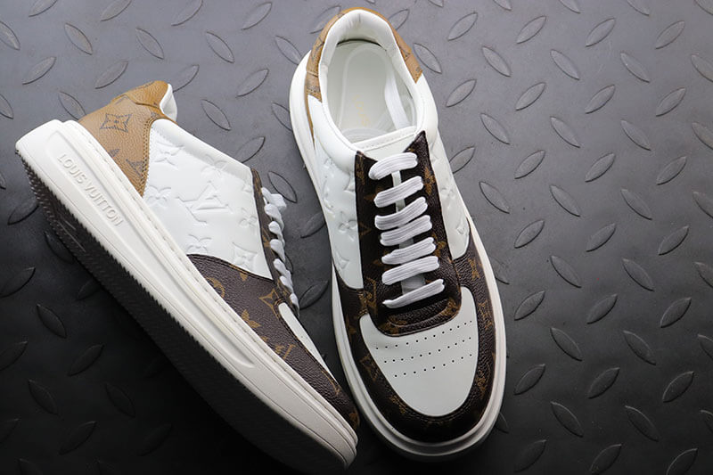 Louis Vuitton Time Out Sneaker – White Monogram Empreinte & Canvas Mix