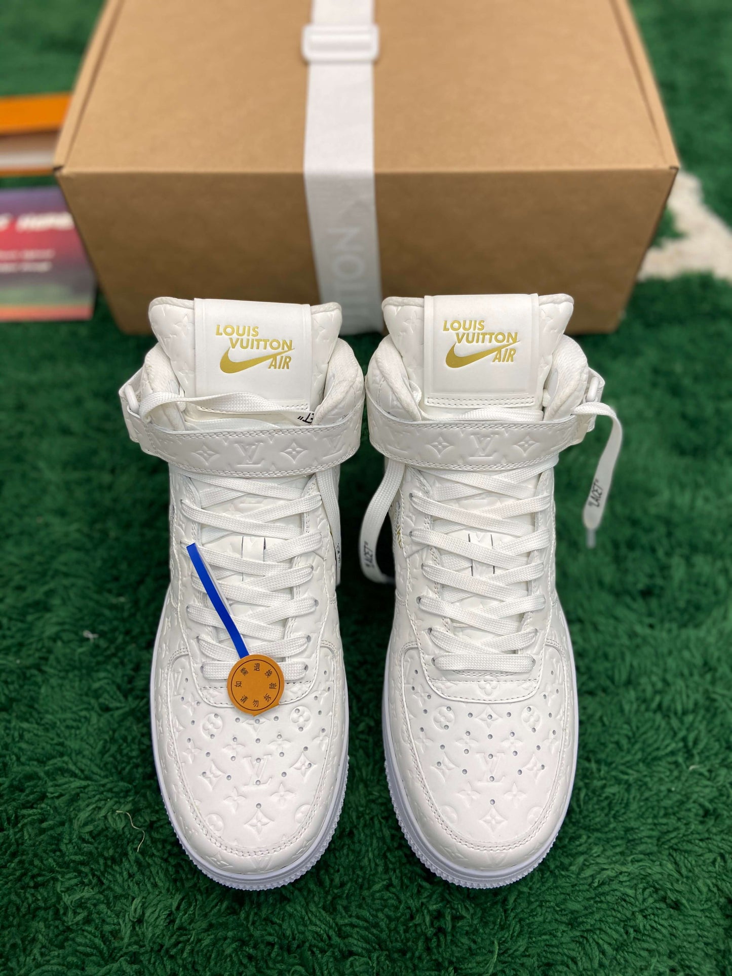 Louis Vuitton x Nike Air Force 1 Mid by Virgil Abloh – Triple White Monogram