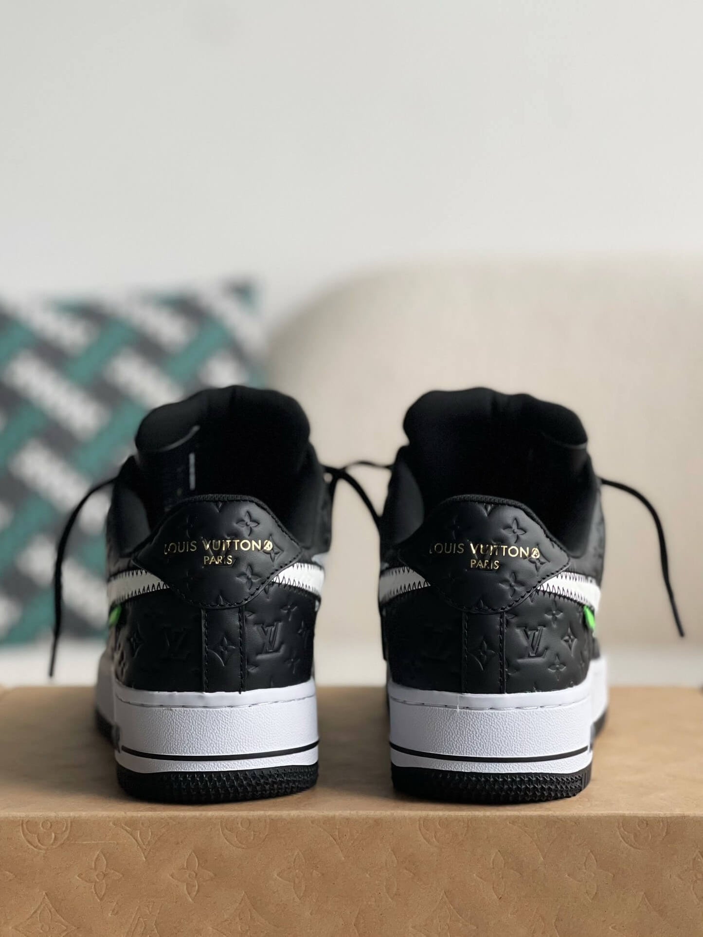 Louis Vuitton x Nike Air Force 1 Low – Black & White Monogram Leather