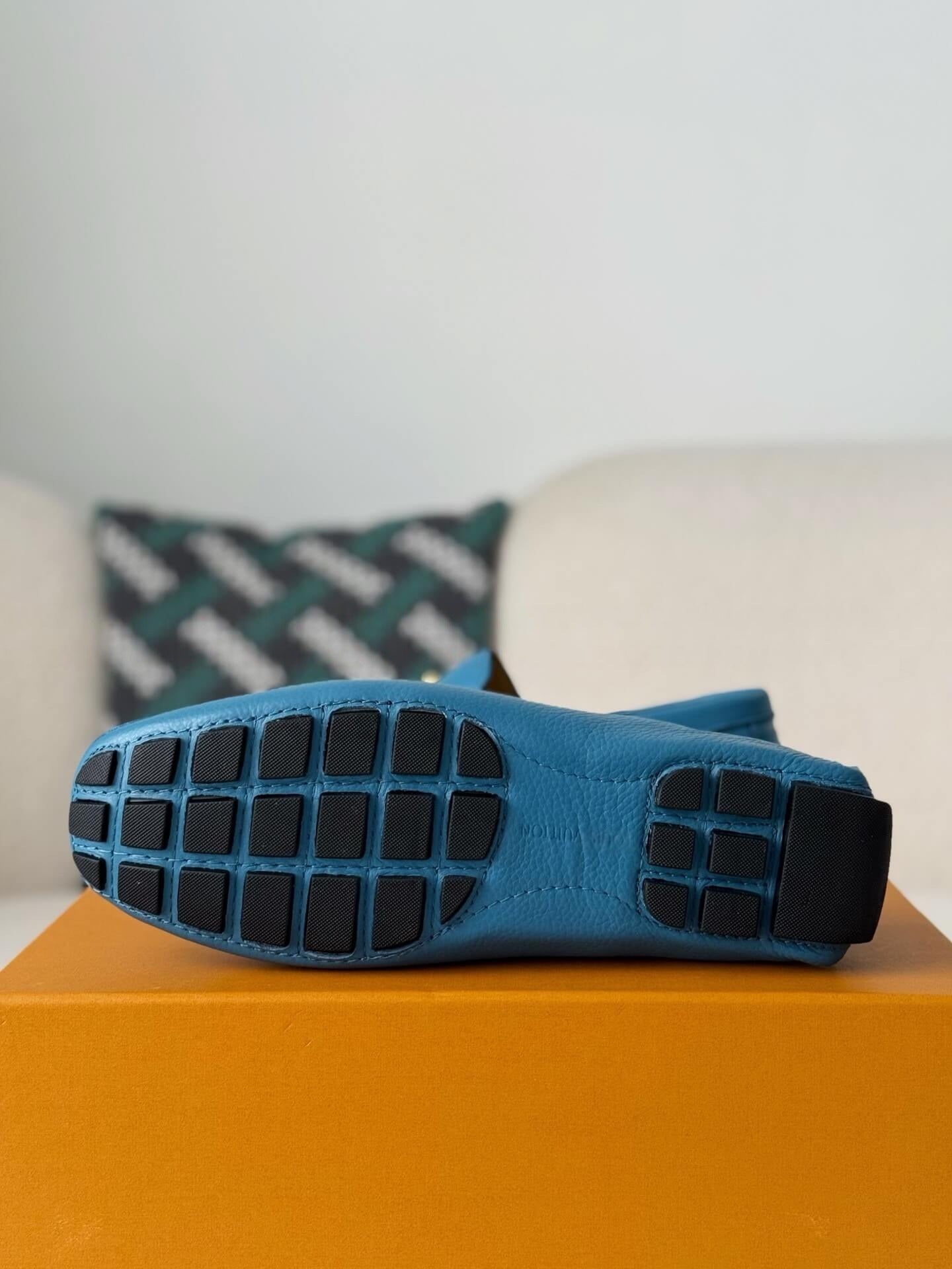 Louis Vuitton Hockenheim Moccasin – Marine Blue Grained Calf Leather