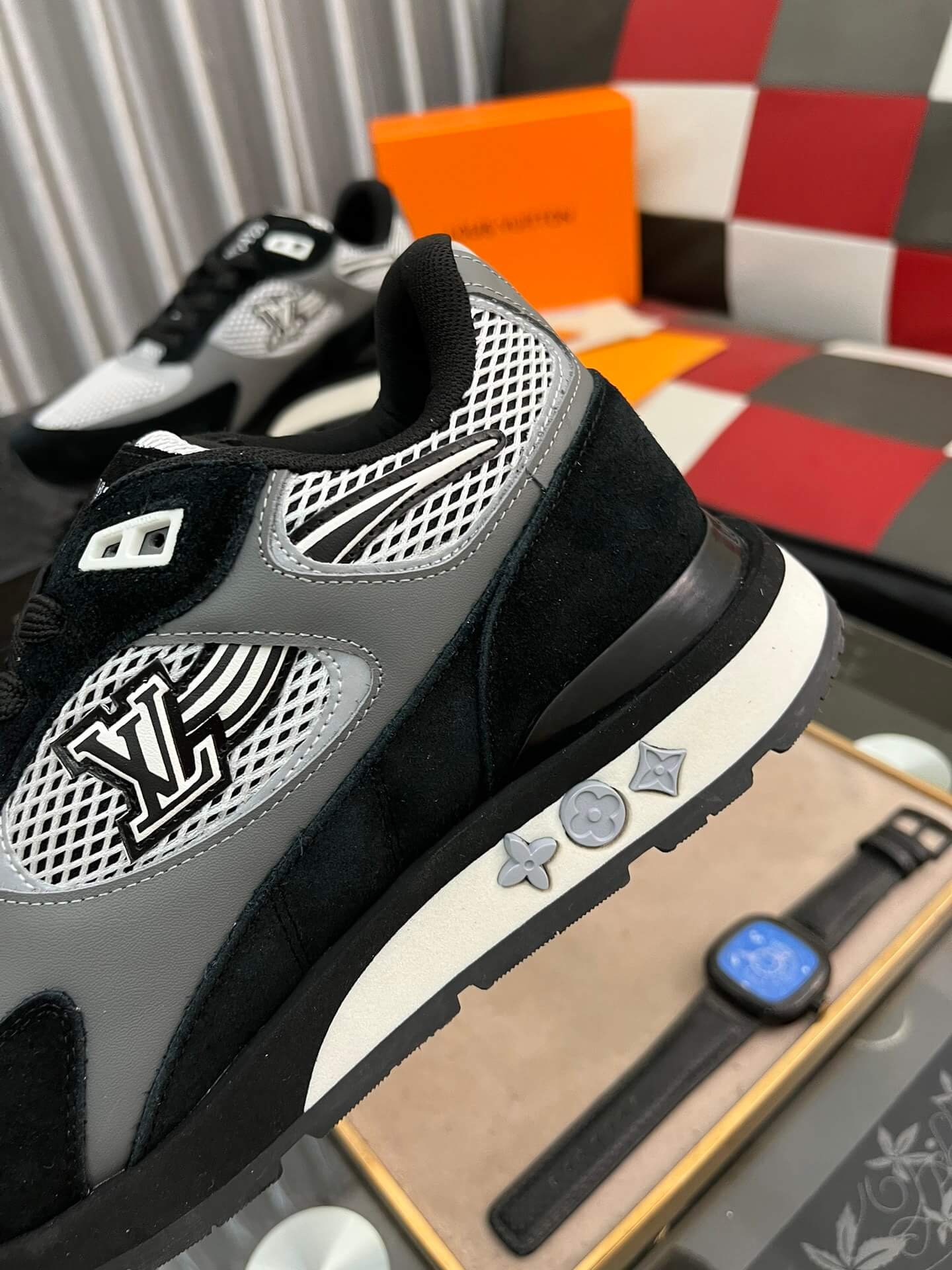 Louis Vuitton LV Drop 300 Sneaker – Black, Grey & White Tech Mesh