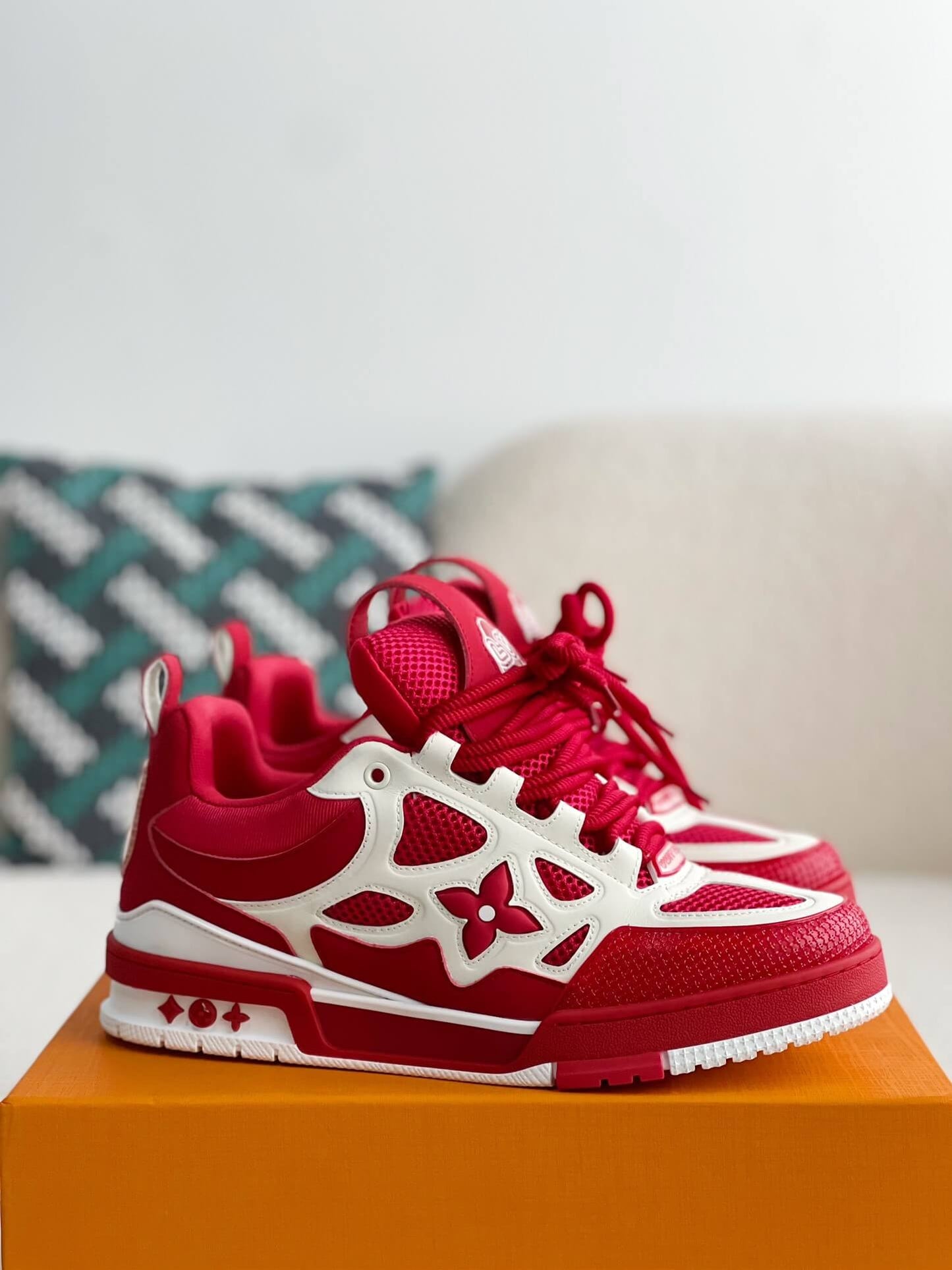Louis Vuitton LV Skate Sneaker Red White