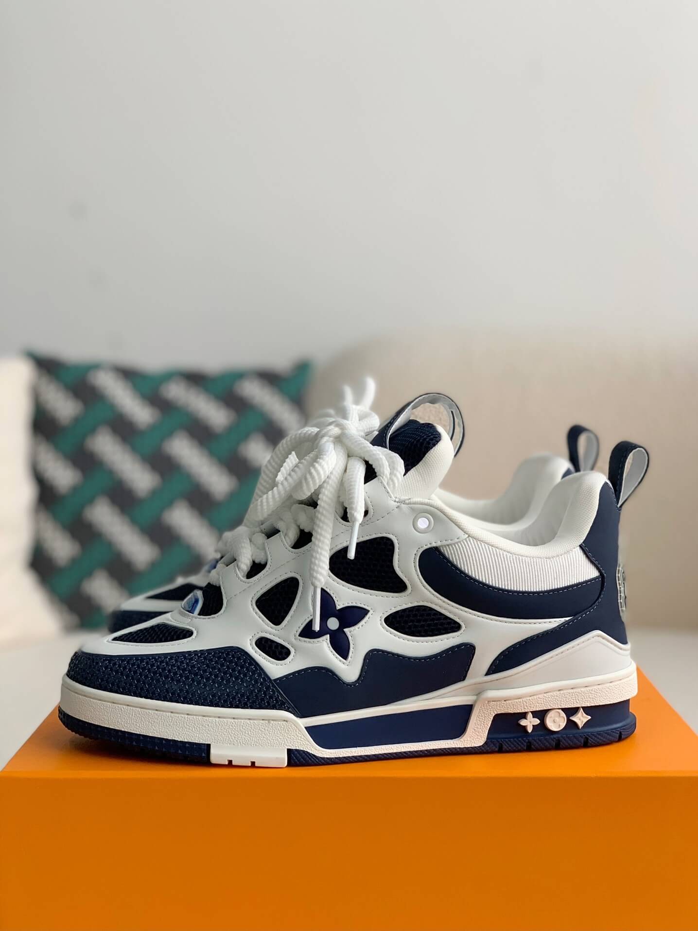 Louis Vuitton LV Skate Sneaker 'Marine White' – HolloShoe