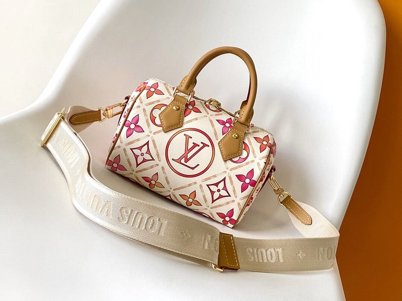 Louis Vuitton Speedy Bandoulière 20 Monogram Canvas Floral Print