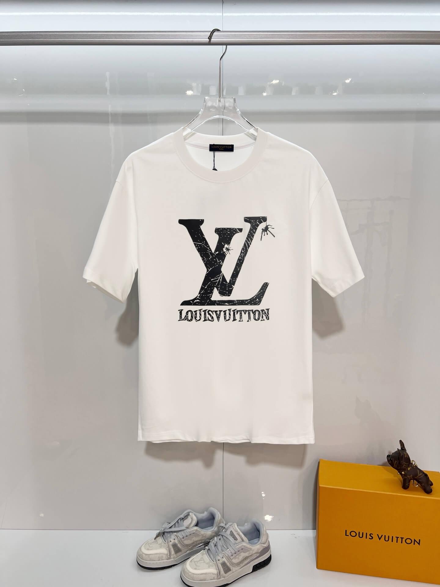 Louis Vuitton Spider Web LV Logo T-Shirt – White & Black – HolloShoe