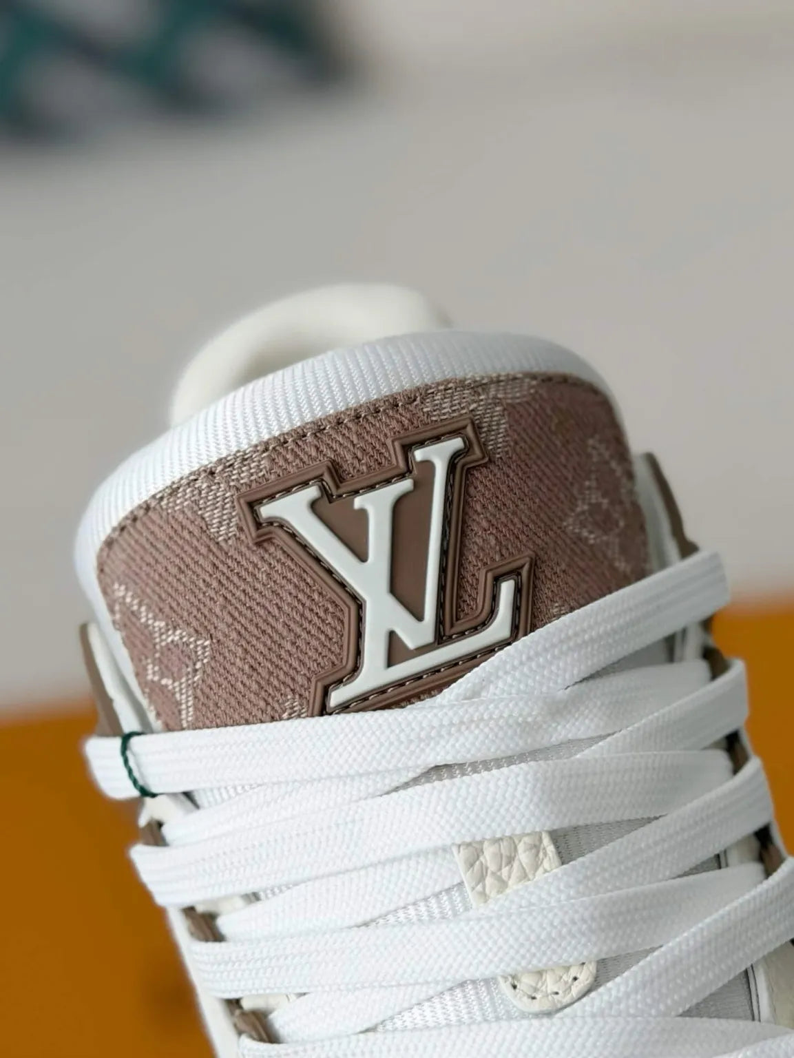 Louis Vuitton Trainer Sneaker – White & Brown Monogram Canvas