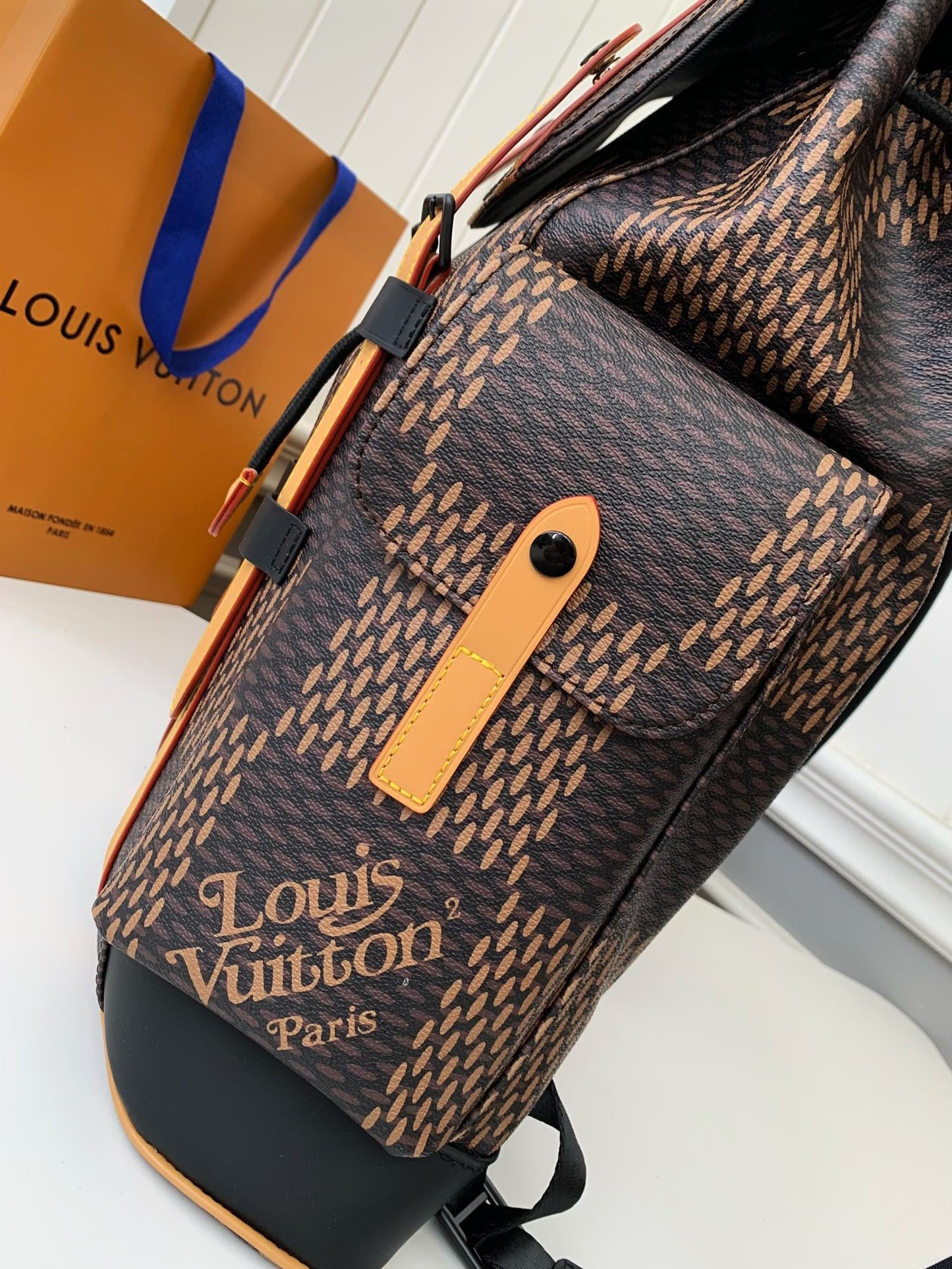 Louis Vuitton x NIGO Christopher PM Backpack Damier Ebene Giant Monogram Canvas Limited Edition
