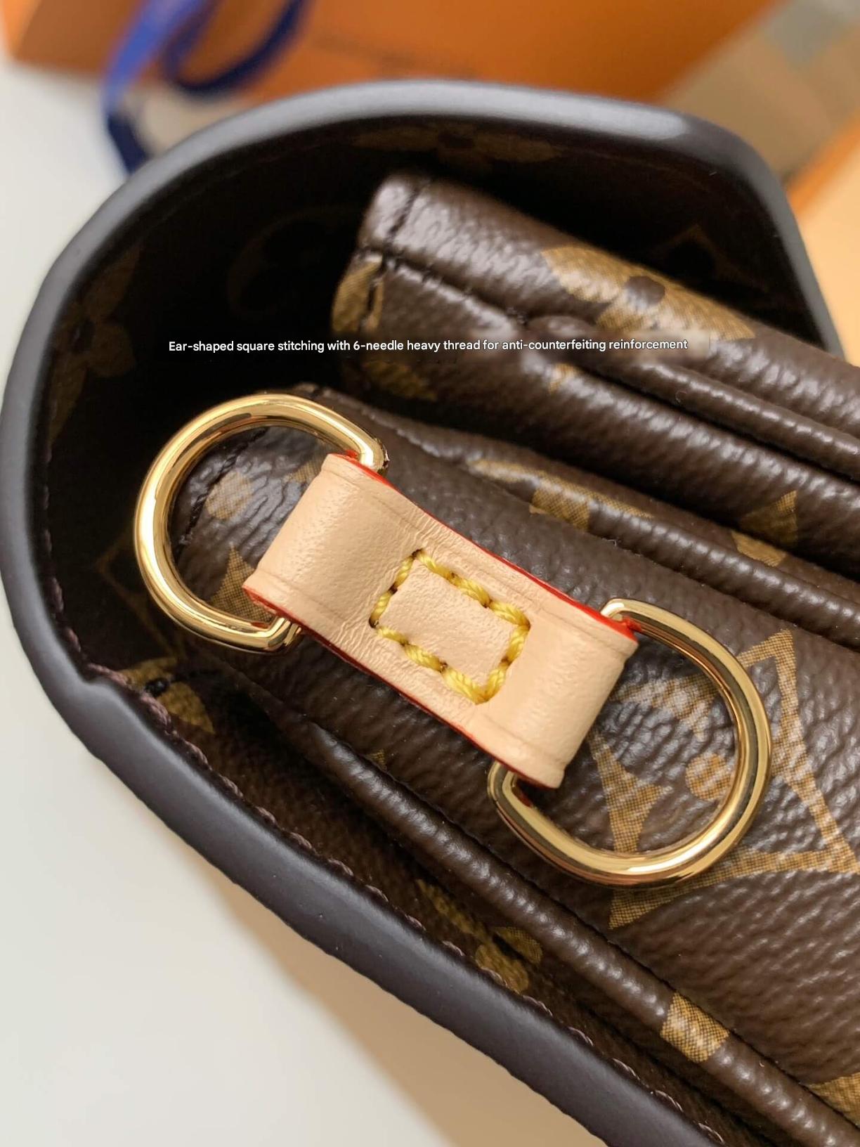 Louis Vuitton LV Brown Pochette Métis East West Monogram Canvas Bag