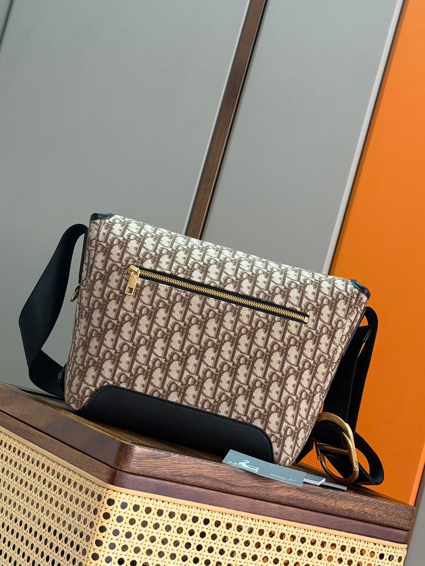 Medium Dior Jett Messenger Bag with Flap - Brown Dior Oblique Jacquard