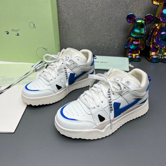 Off-White 'White Blue' Sponge Mid-Top Sneaker