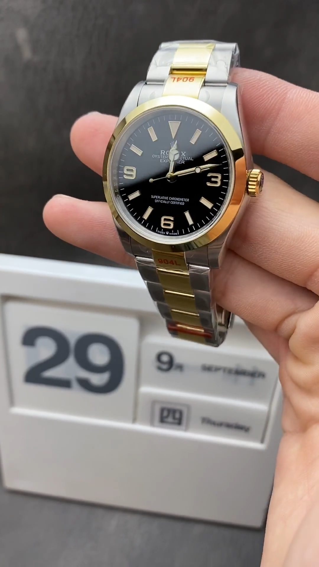 Rolex Explorer 36 Ref. 124273 – Yellow Rolesor (Oystersteel & 18ct Yellow Gold)