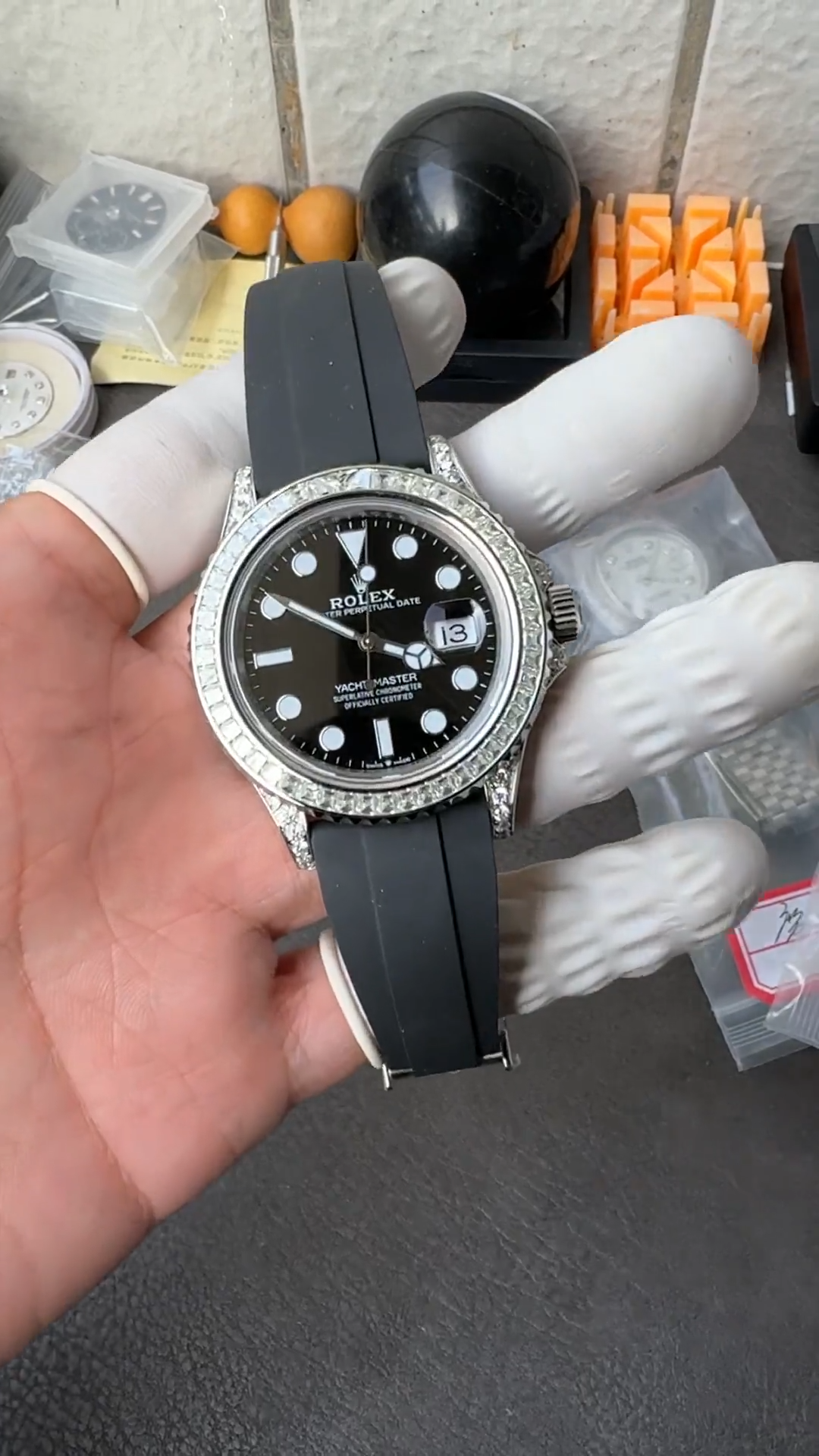 Rolex Yacht-Master 42 Ref. 226679TBR – 18ct White Gold with Factory Diamond Bezel