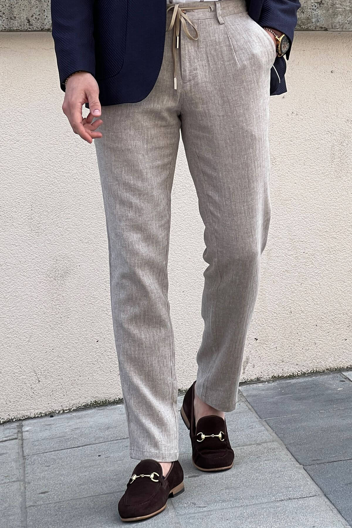 Impeccable Style with Beige Linen Pants | Men's Fashion | HolloMen Impeccable Style with Beige Linen Pants | Men's Fashion | HolloMen