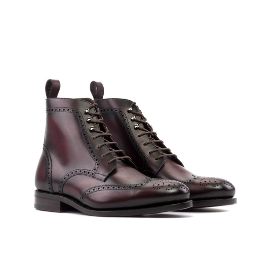 Burgundy Military Brogue - Hollo Shoe