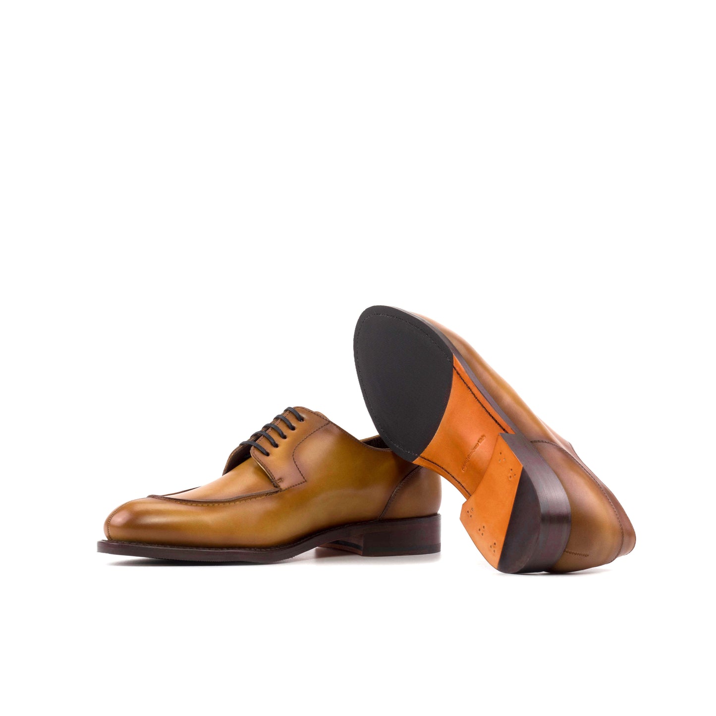 Bespoke Cognac Split Toe Derby Shoes