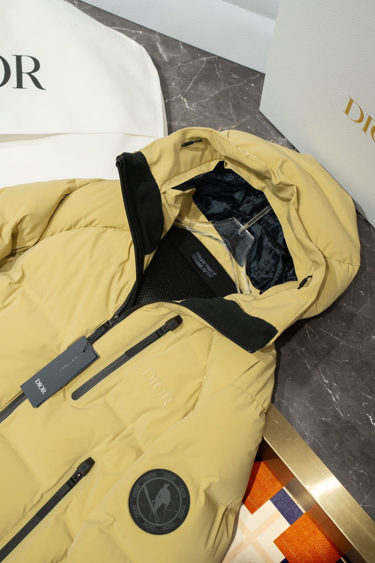 Dior Men's Mizusawa Yellow Down Puffer Jacket - Ski Capsule Hooded Coat