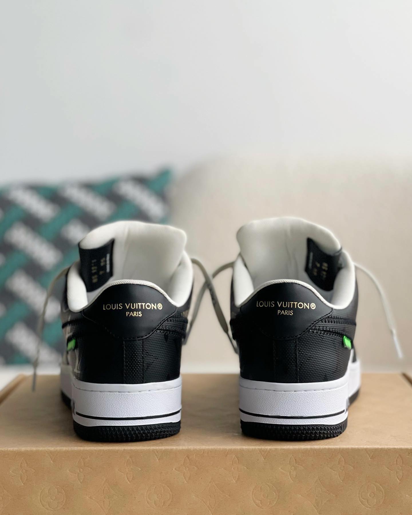 Louis Vuitton X Air Force 1 Niedrig Schwarz Weiß
