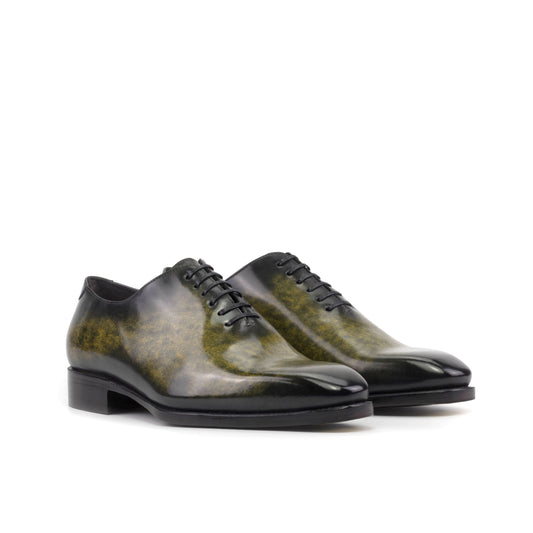 Bespoke Khaki Patina Wholecut Oxford Shoes