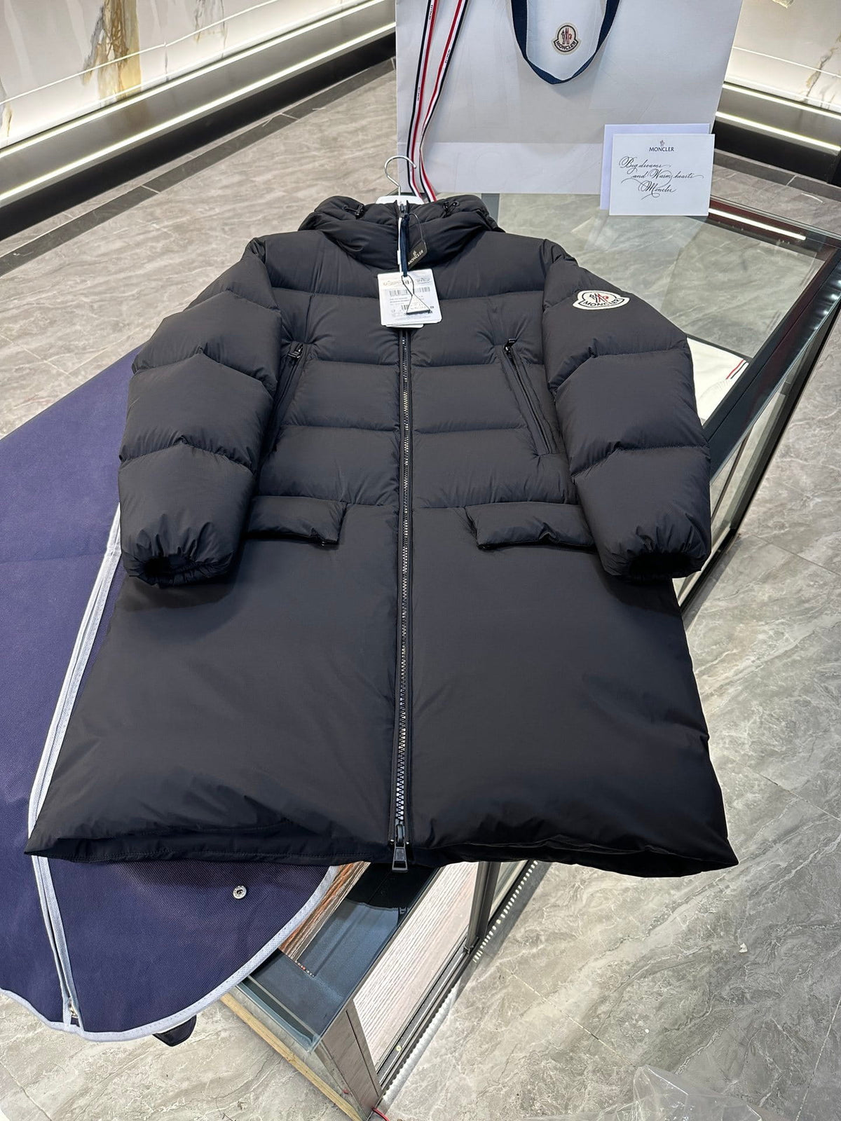 Moncler Bosona Black Lightweight Down Parka Jacket
