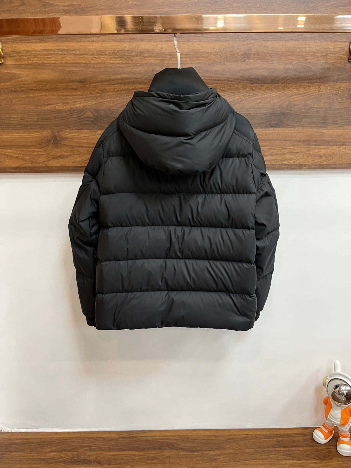 Moncler Maya Matte Black Hooded Short Down Puffer Jacket