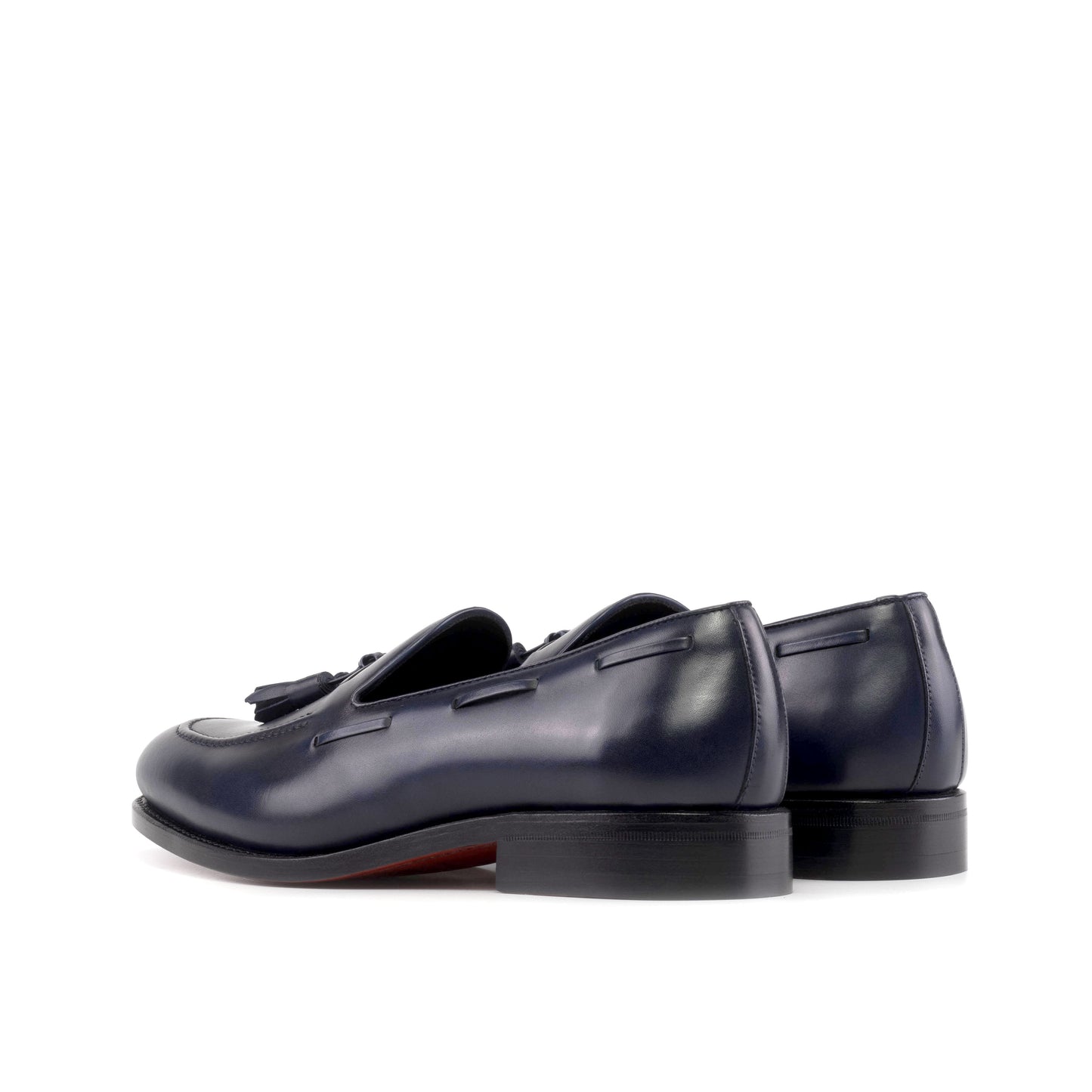 Bespoke Navy Blue Tassel Loafers