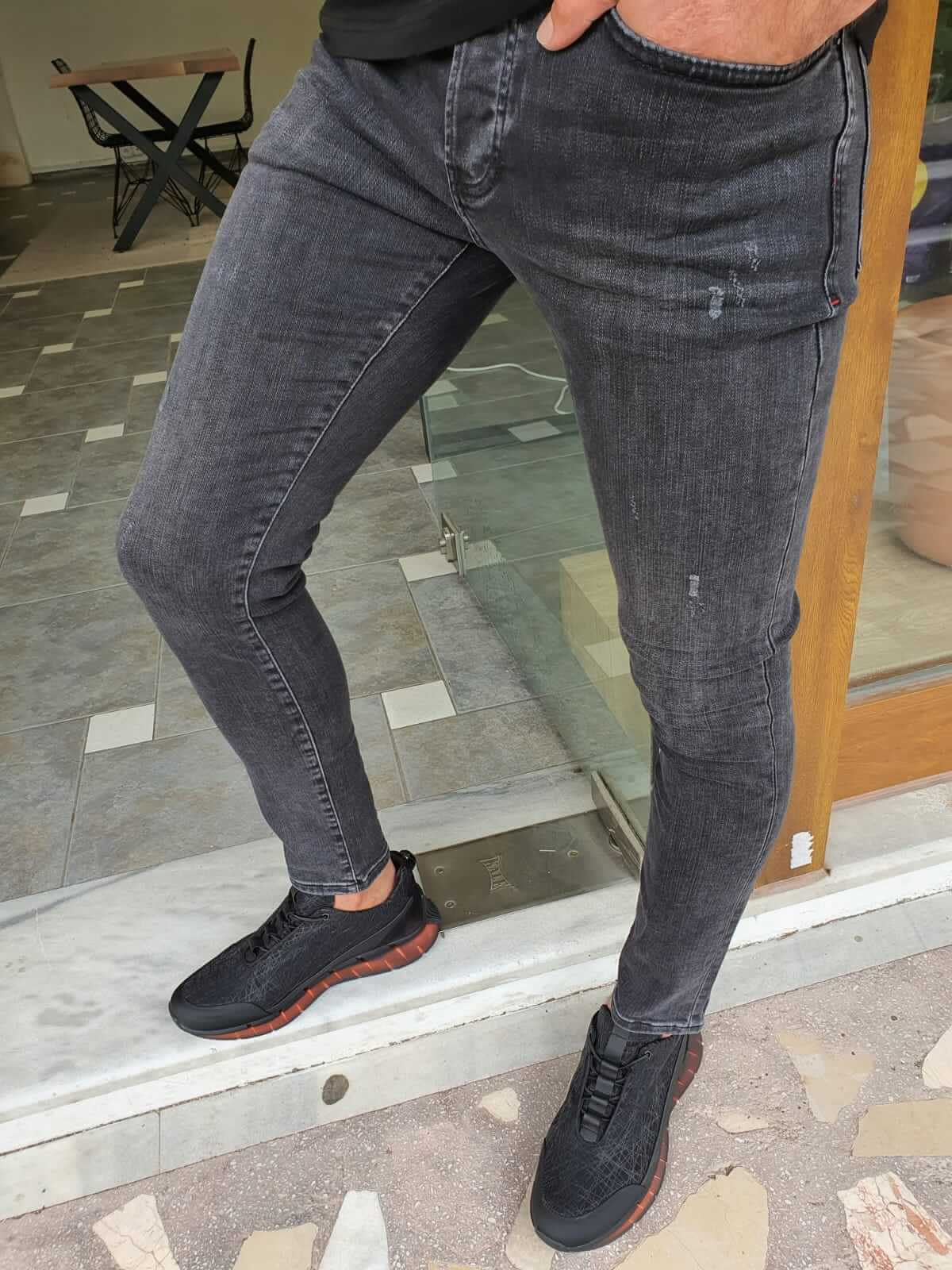 Smoked Ripped Jeans - Hollo Men