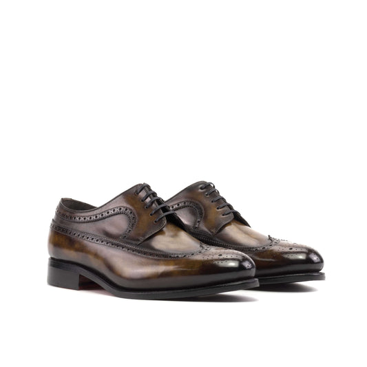 Men's Bespoke Tobacco Patina Longwing Blucher Oxfords