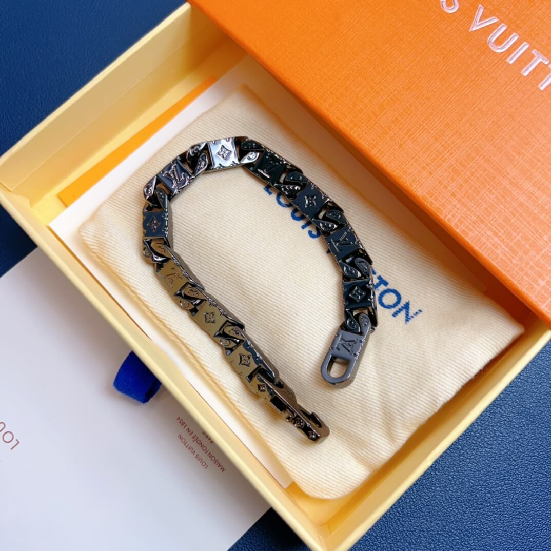 Louis Vuitton selling monogram black bracelet