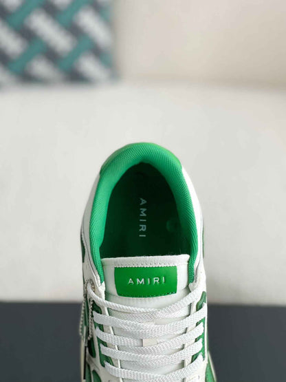 AMIRI Skel Top Low White Green Sneakers