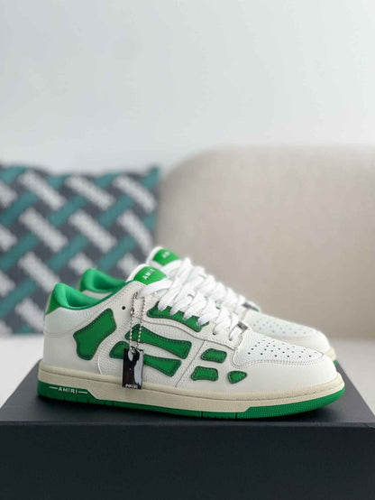 AMIRI Skel Top Low White Green Sneakers