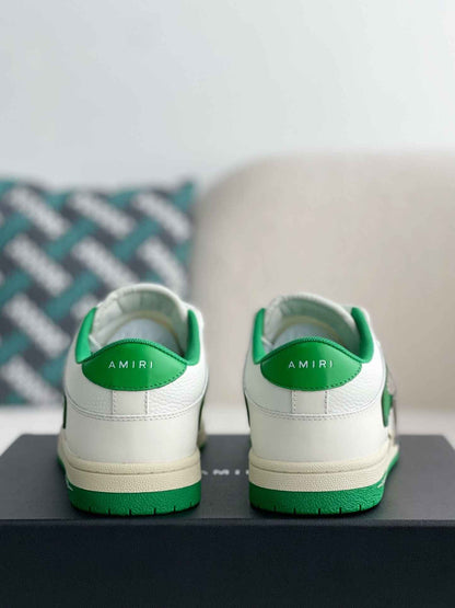 AMIRI Skel Top Low White Green Sneakers